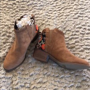 Tan booties